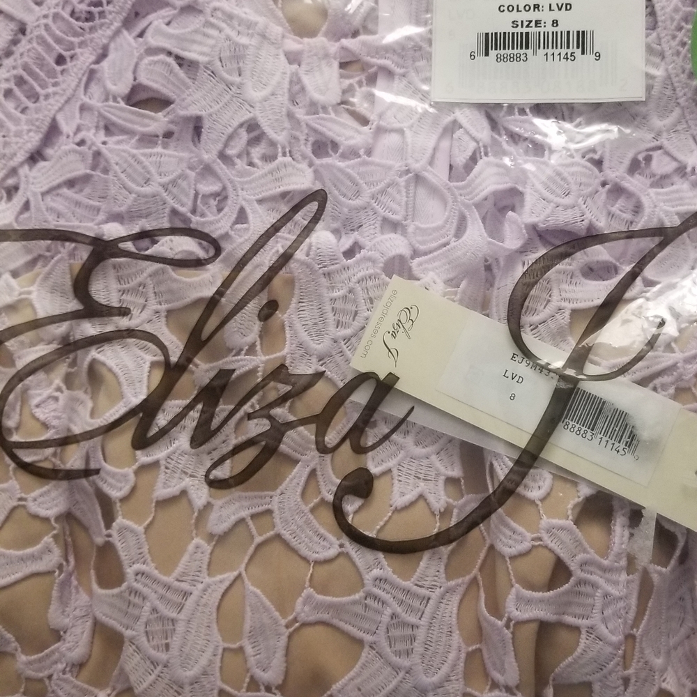 🍒NWT🍒 ELIZA J PASTEL LACE MINI SHEATH DRE - Picture 6 of 6